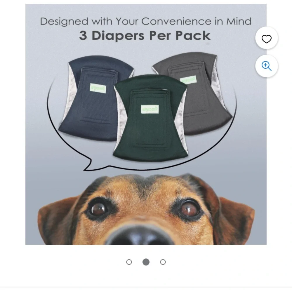 Wegreeco Washable Male Dog Belly Band aPack of 3 - Washable Male Dog Belly Wrap